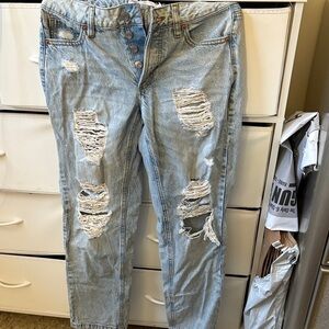Garage Denim Sky Blue Button-Fly Jeans